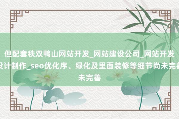 但配套秩双鸭山网站开发_网站建设公司_网站开发设计制作_seo优化序、绿化及里面装修等细节尚未完善